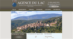 Desktop Screenshot of agence-du-lac.com